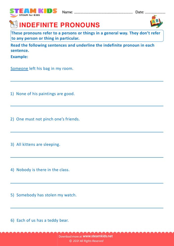 Free English Worksheet - Possessive pronounsc - Worksheet 6