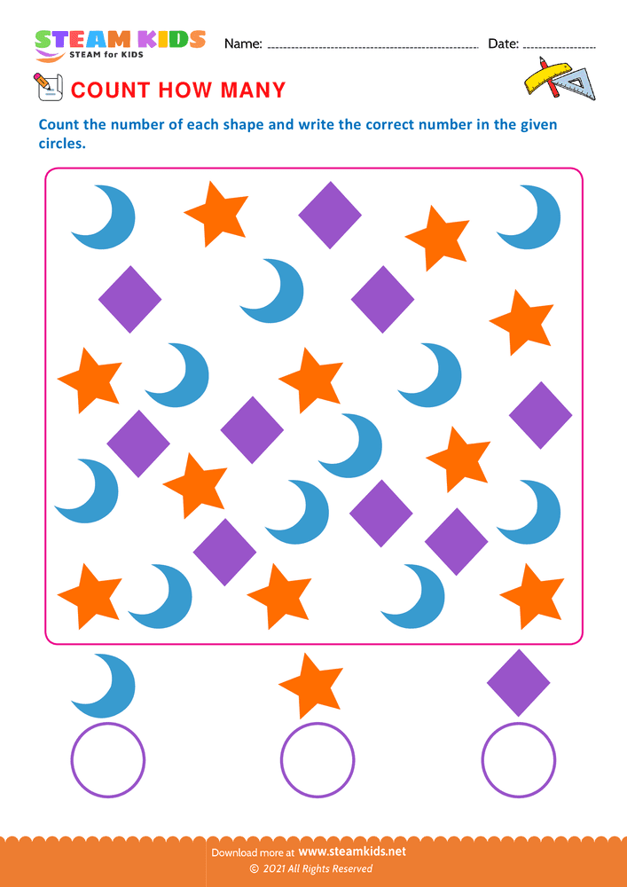 Count How Many Counting Worksheet For Preschool STEAM KIDS Count How Many Counting Worksheet For Preschool STEAM KIDS