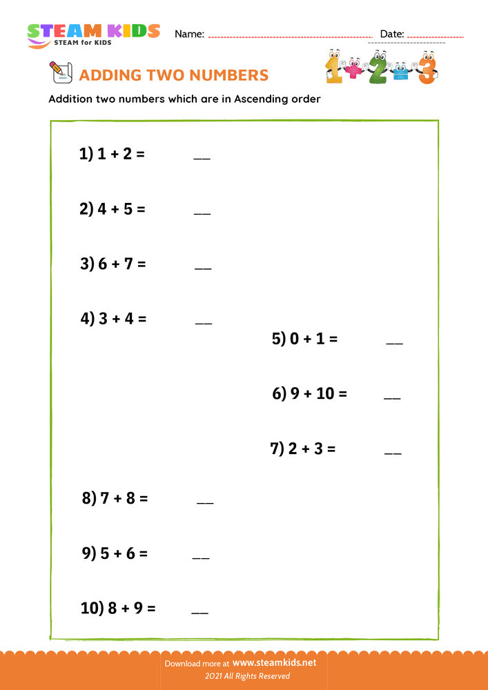 Free Math Worksheet - Adding doubles minus 1 - Worksheet 6