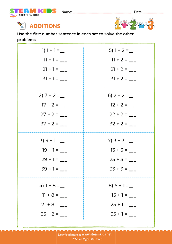 Free Math Worksheet - Solve the problem - Worksheet 3