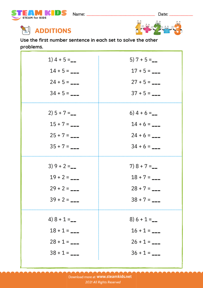 Free Math Worksheet - Solve the problem - Worksheet 4