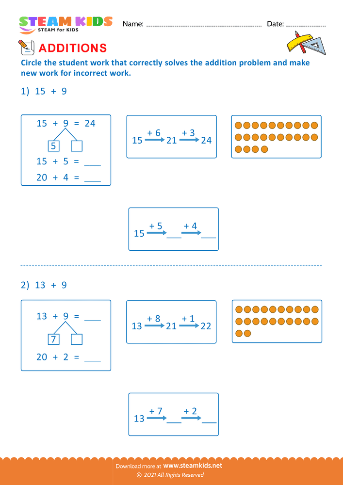 Free Math Worksheet - Solve the problem - Worksheet 6