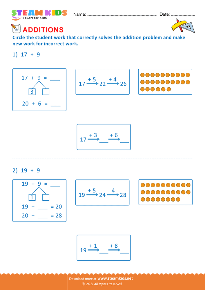 Free Math Worksheet - Solve the problem - Worksheet 7