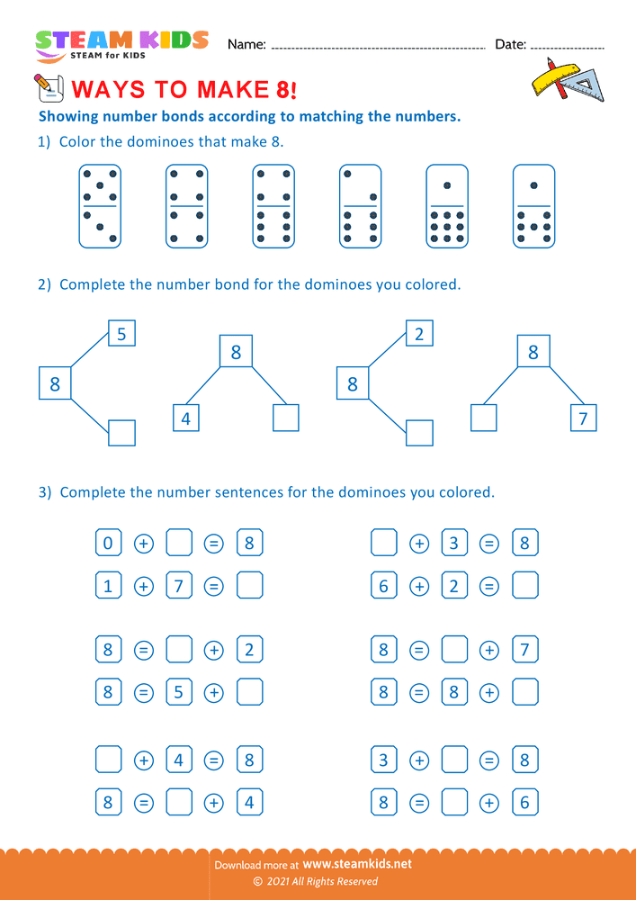 Free Math Worksheet - Ways to make a number - Worksheet 23