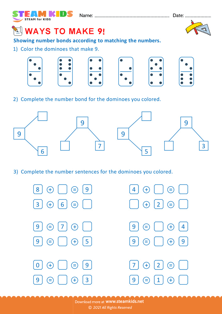 Free Math Worksheet - Ways to make a number - Worksheet 24