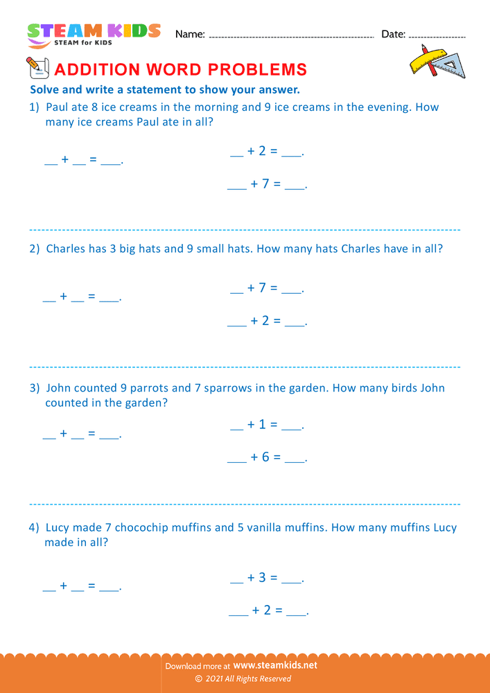 math problem solving questions grade 1