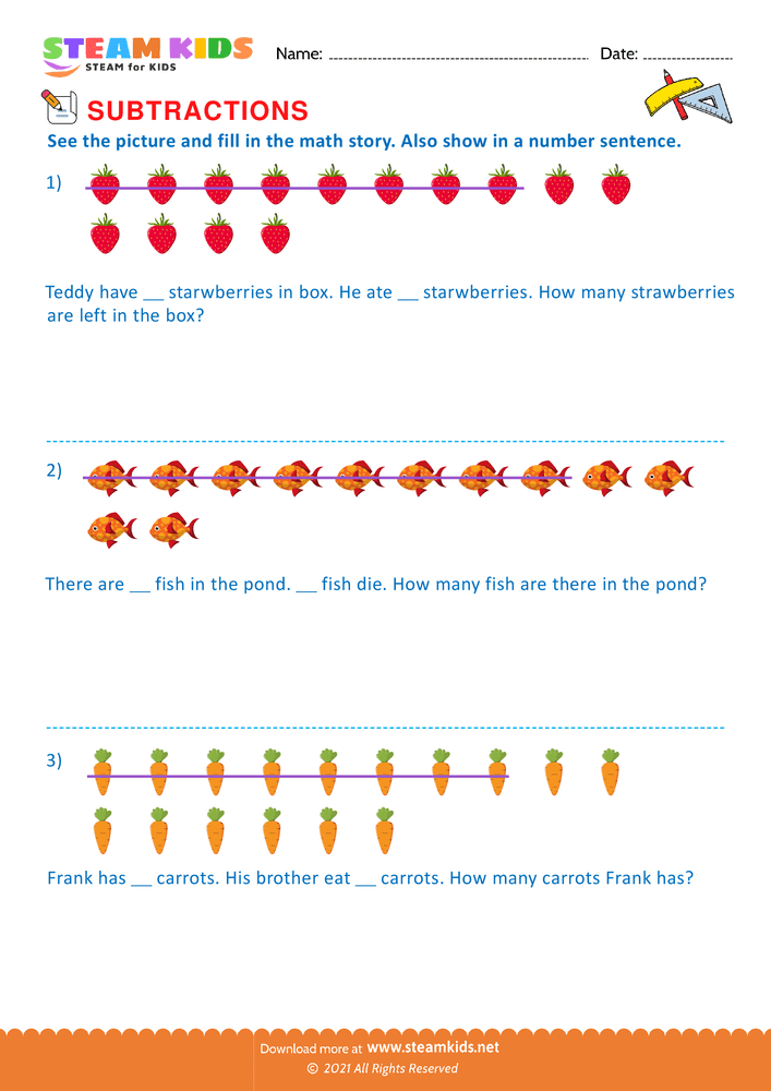 Free Math Worksheet - Word problems - Worksheet 4