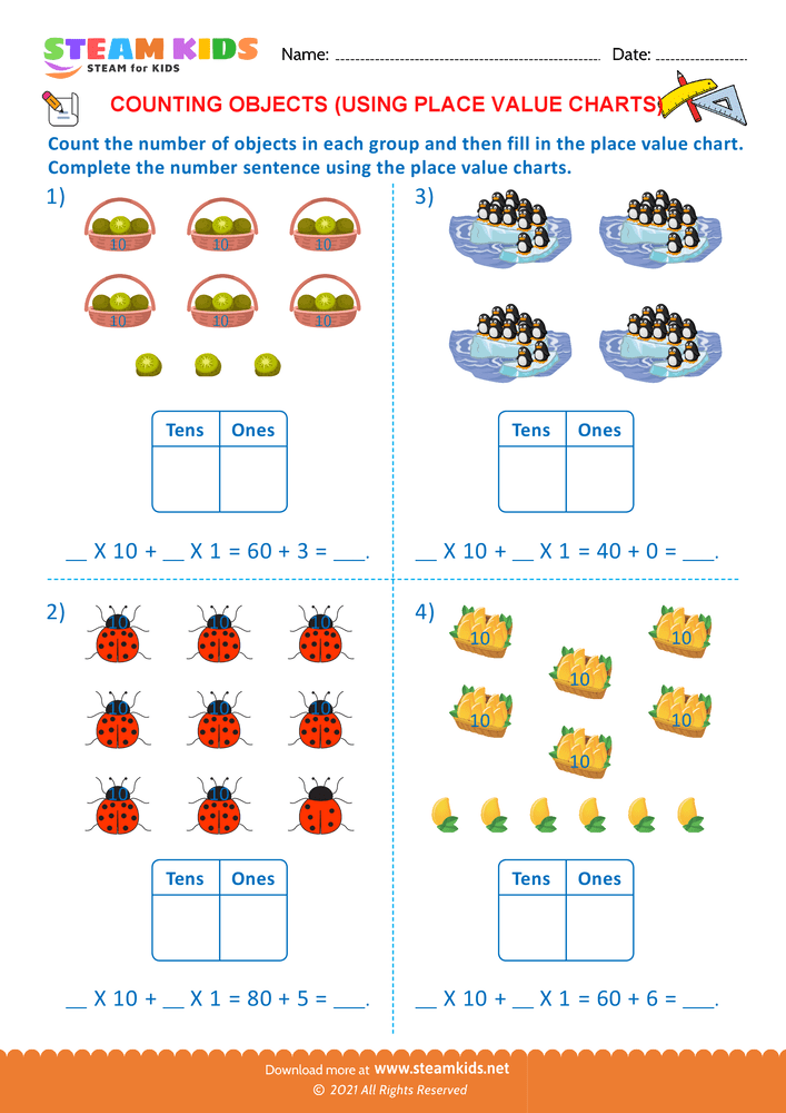 Free Math Worksheet - Visual Problems - Worksheet 10