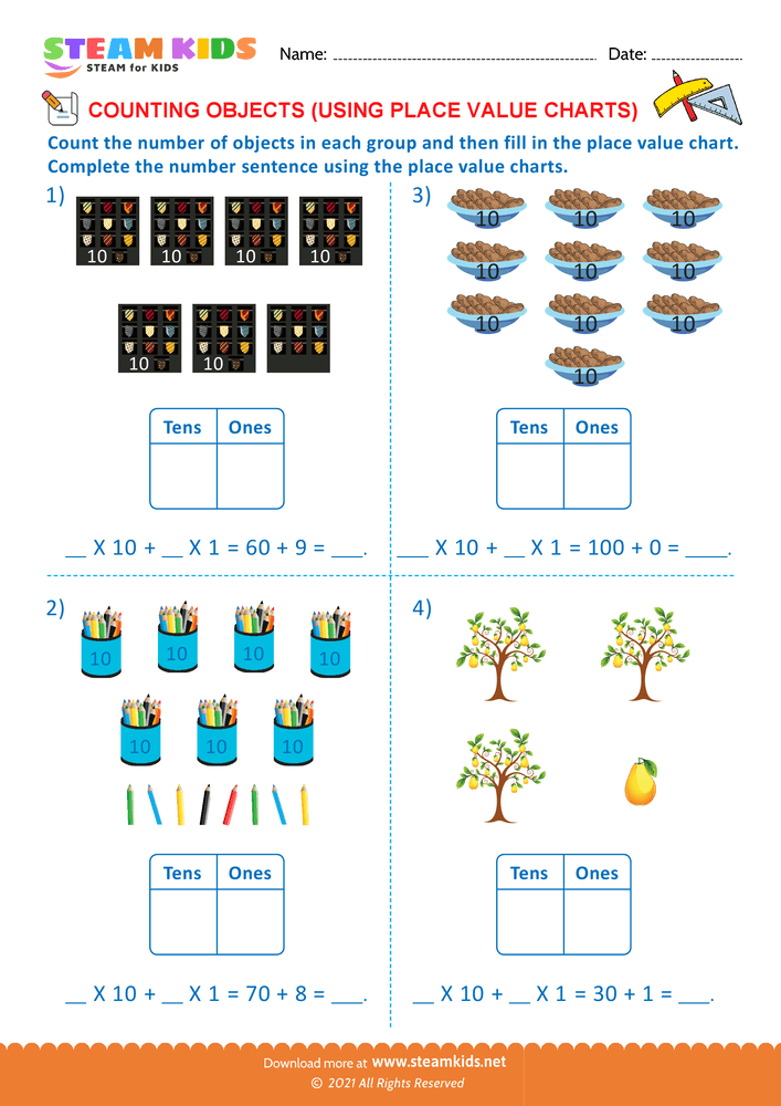 Free Math Worksheet - Visual Problems - Worksheet 14