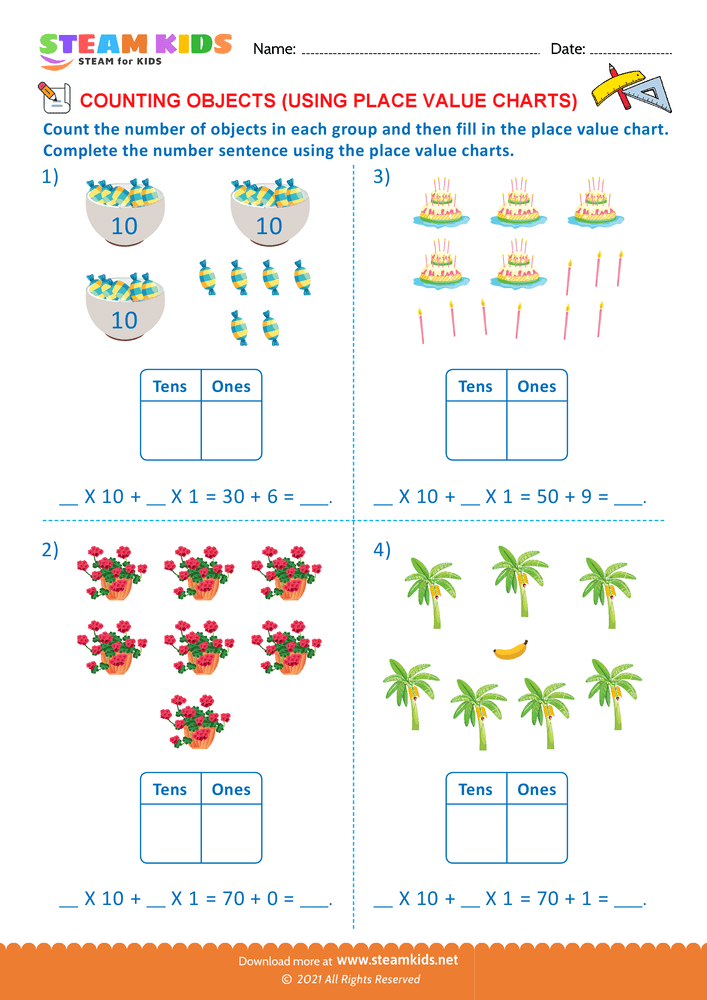 Free Math Worksheet - Visual Problems - Worksheet 15