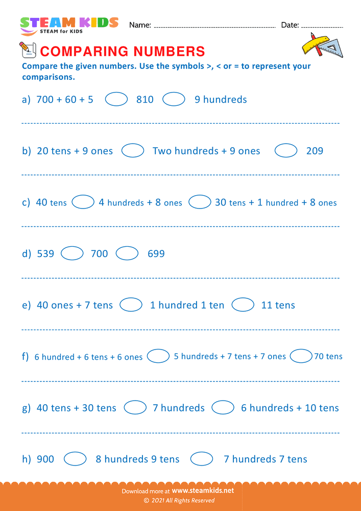 Free Math Worksheet - Mathematical Symbols - Worksheet 24