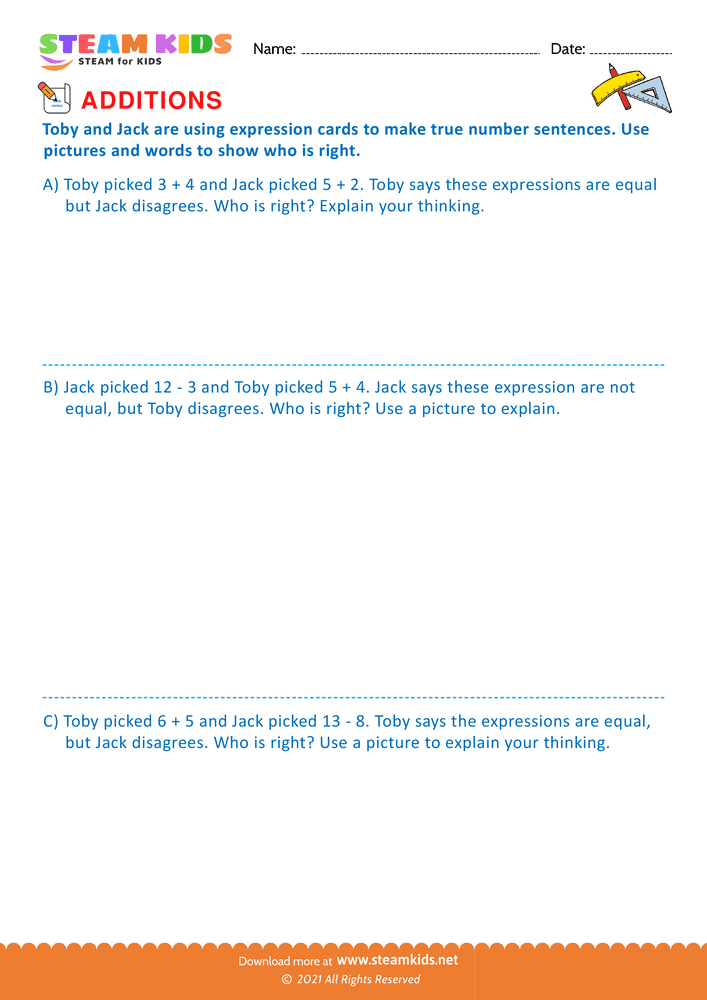 Free Math Worksheet - Word problems - Worksheet 9