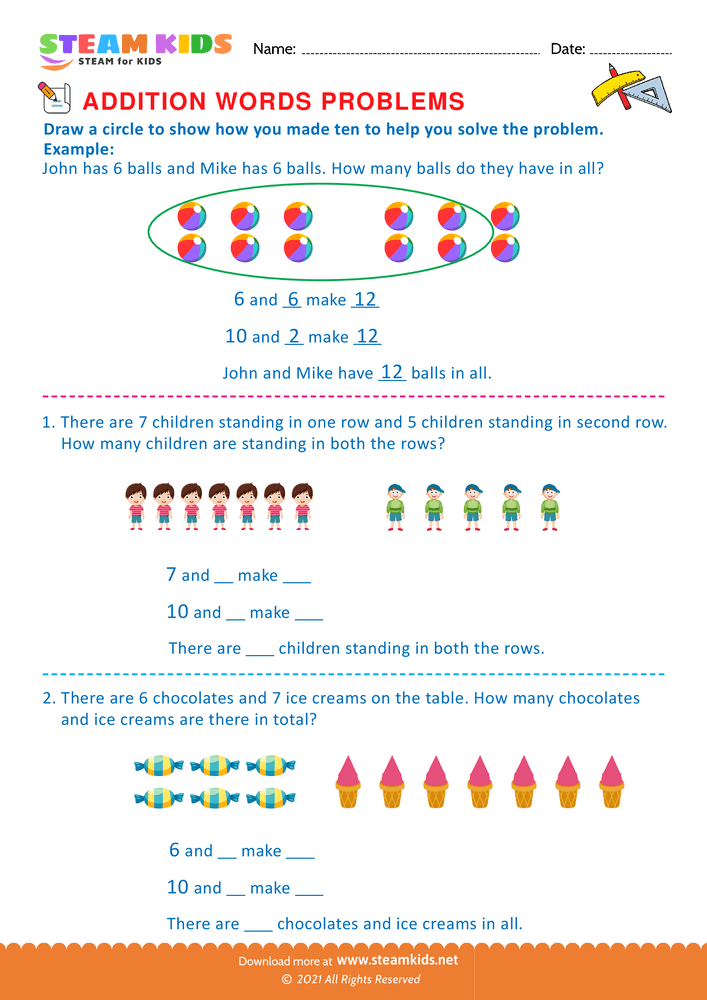 Free Math Worksheet - Word problems - Worksheet 20