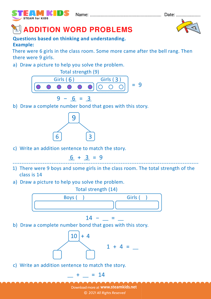 Free Math Worksheet - Word problems - Worksheet 34