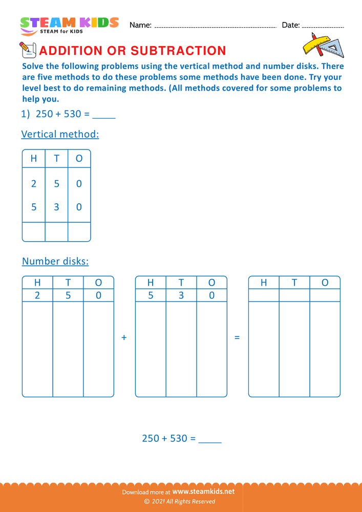 Free Math Worksheet - Solve the Following problems - Worksheet 10