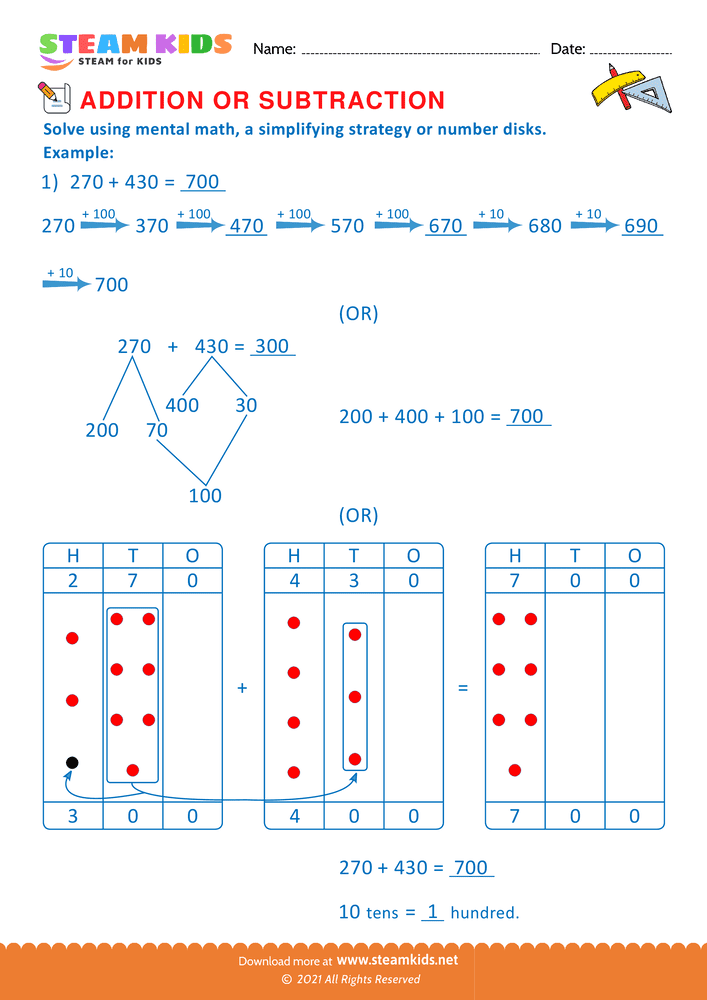 Free Math Worksheet - Solve the Following problems - Worksheet 14