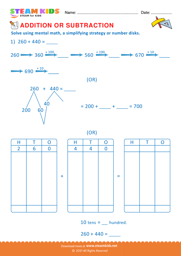 Free Math Worksheet - Solve the Following problems - Worksheet 15