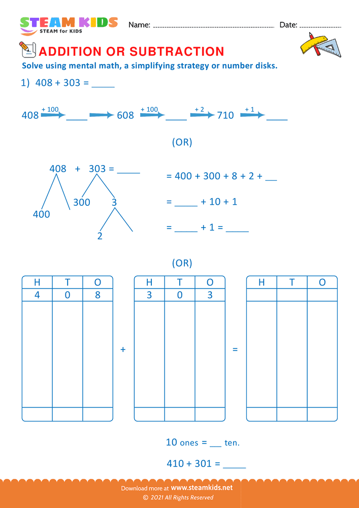 Free Math Worksheet - Solve the Following problems - Worksheet 18