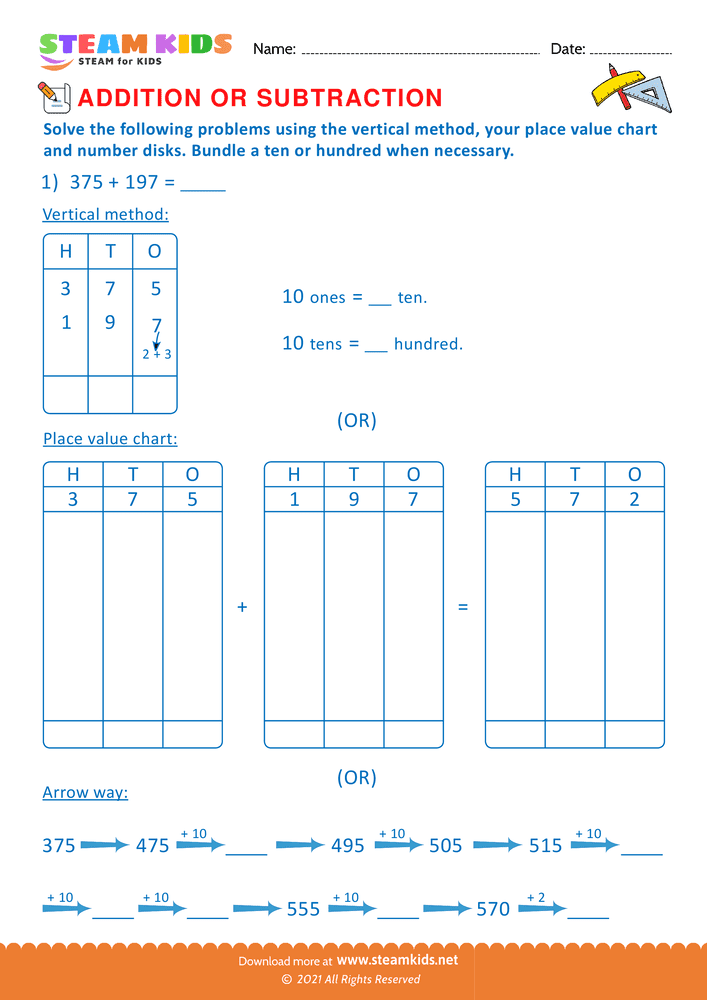 Free Math Worksheet - Solve the Following problems - Worksheet 21