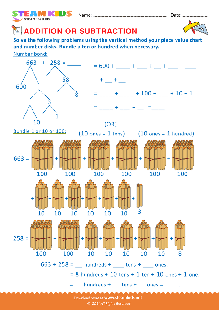 Free Math Worksheet - Solve the Following problems - Worksheet 40