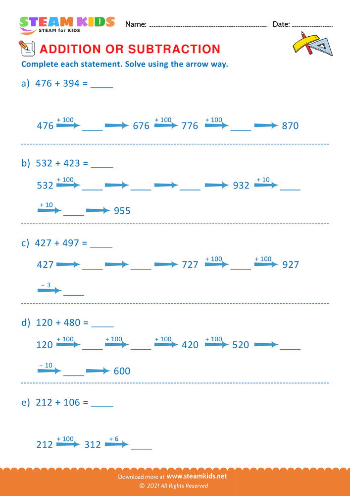 Free Math Worksheet - Complete Each Statement - Worksheet 23