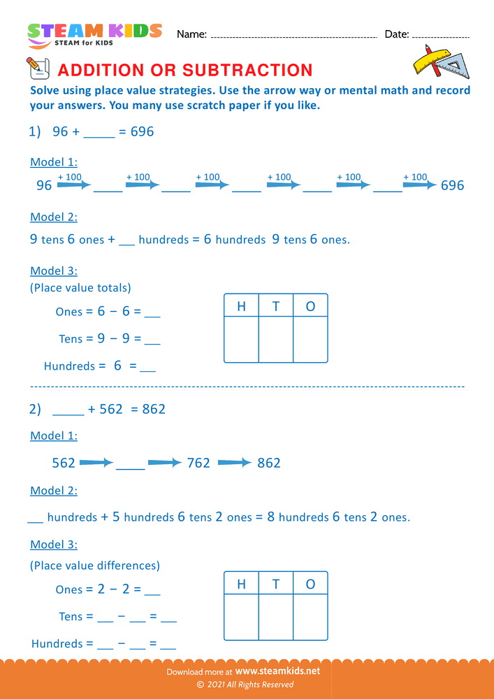 Free Math Worksheet - Complete Each Statement - Worksheet 26