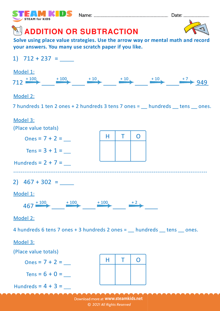 Free Math Worksheet - Complete Each Statement - Worksheet 29