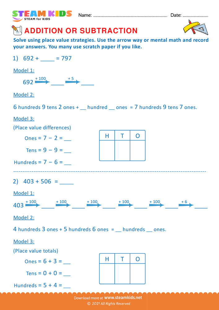 Free Math Worksheet - Complete Each Statement - Worksheet 31