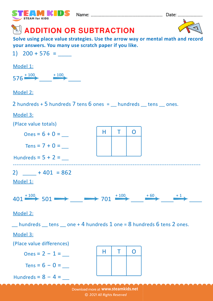 Free Math Worksheet - Complete Each Statement - Worksheet 32