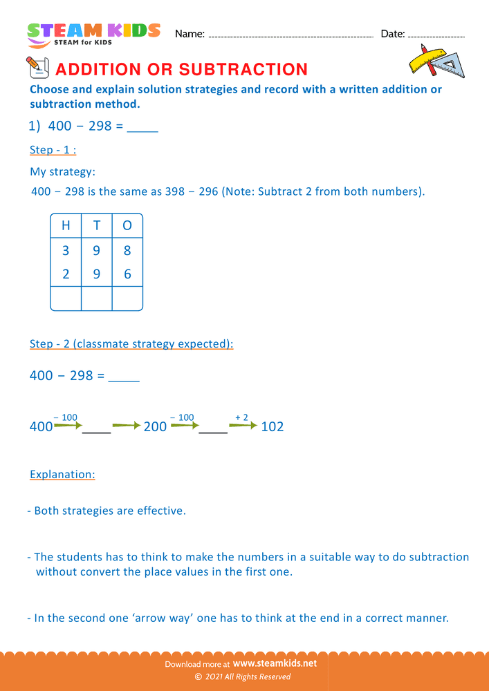 Free Math Worksheet - Addition or subtraction - Worksheet 79