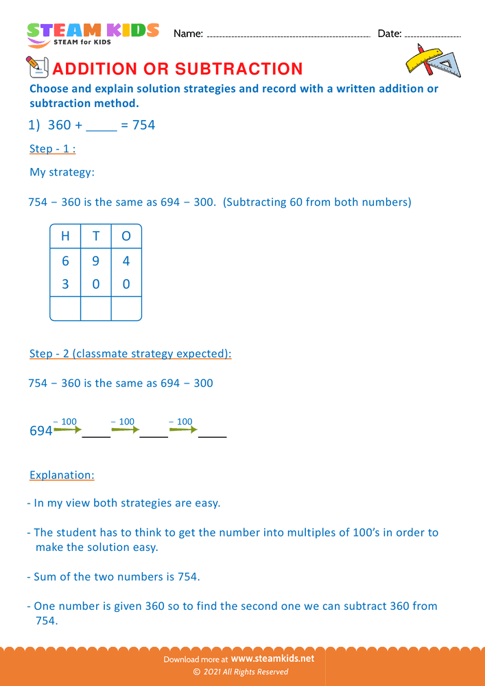 Free Math Worksheet - Addition or subtraction - Worksheet 81