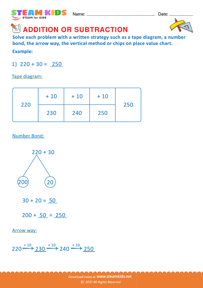 Free Math Worksheet - Addition or subtraction - Worksheet 88