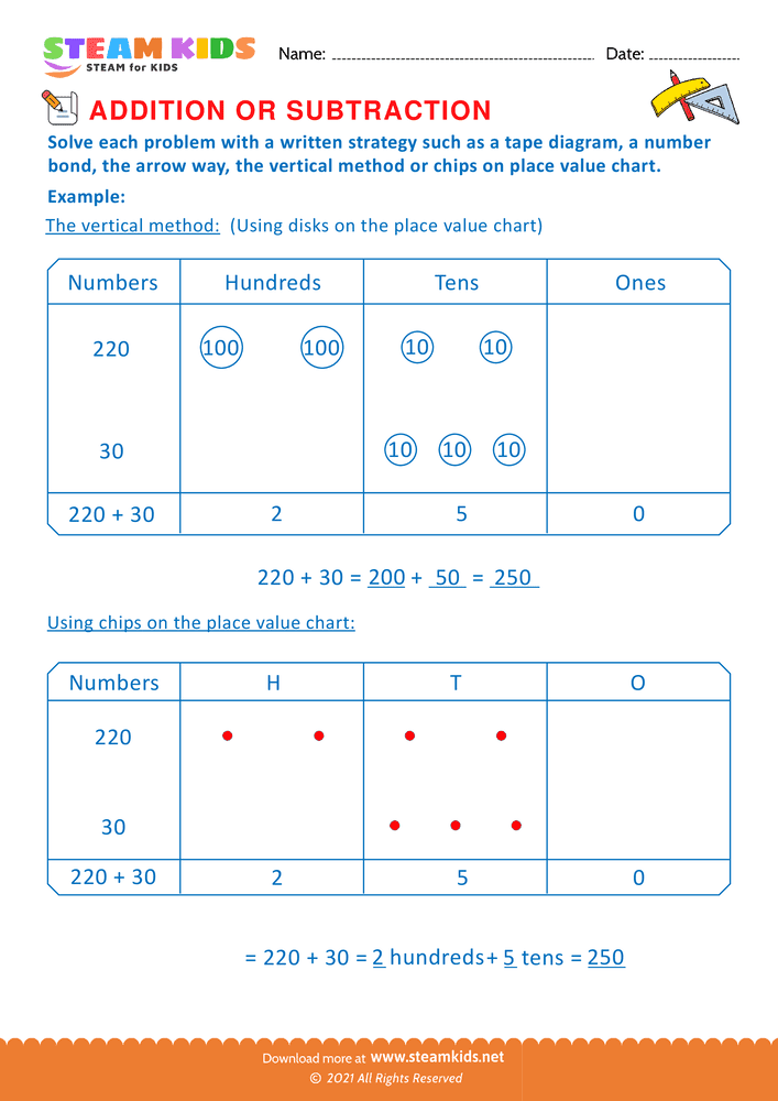 Free Math Worksheet - Addition or subtraction - Worksheet 89