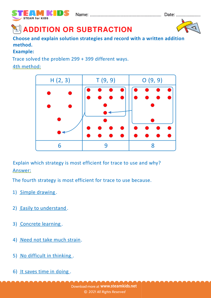 Free Math Worksheet - Addition or subtraction - Worksheet 164