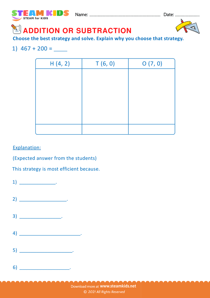 Free Math Worksheet - Addition or subtraction - Worksheet 166