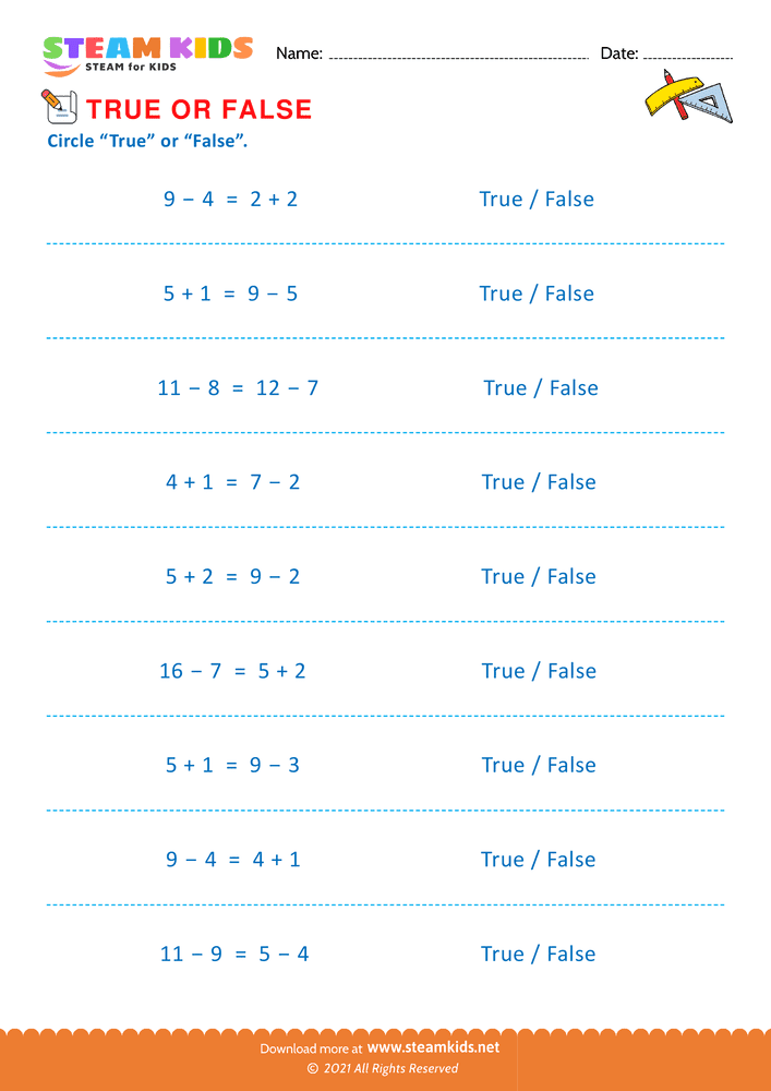 Free Math Worksheet - Mixed operations - Worksheet 3
