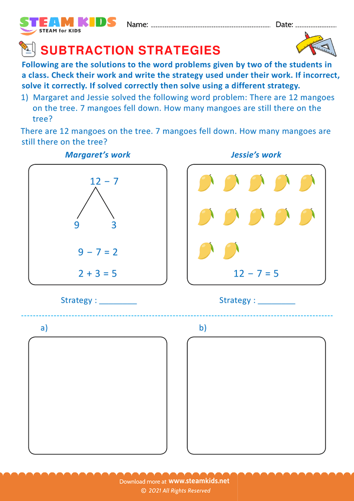 Free Math Worksheet - Addition and subtraction - Worksheet 2