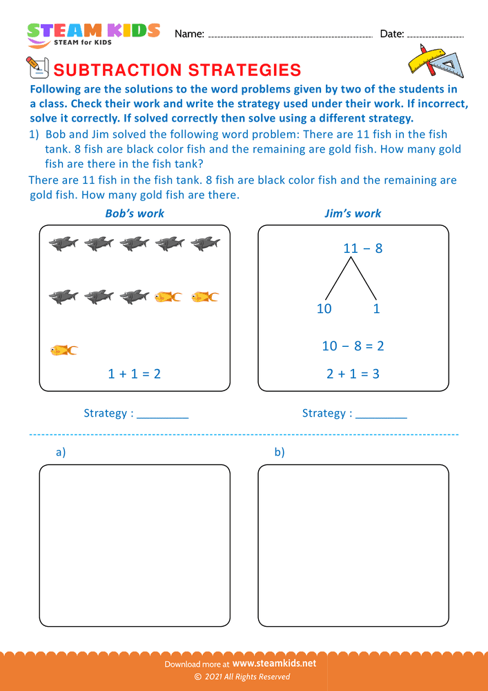 Free Math Worksheet - Addition and subtraction - Worksheet 3