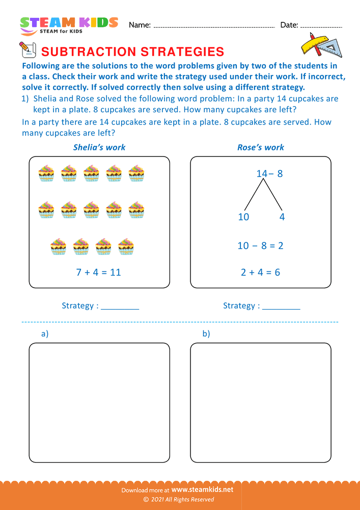 Free Math Worksheet - Addition and subtraction - Worksheet 6