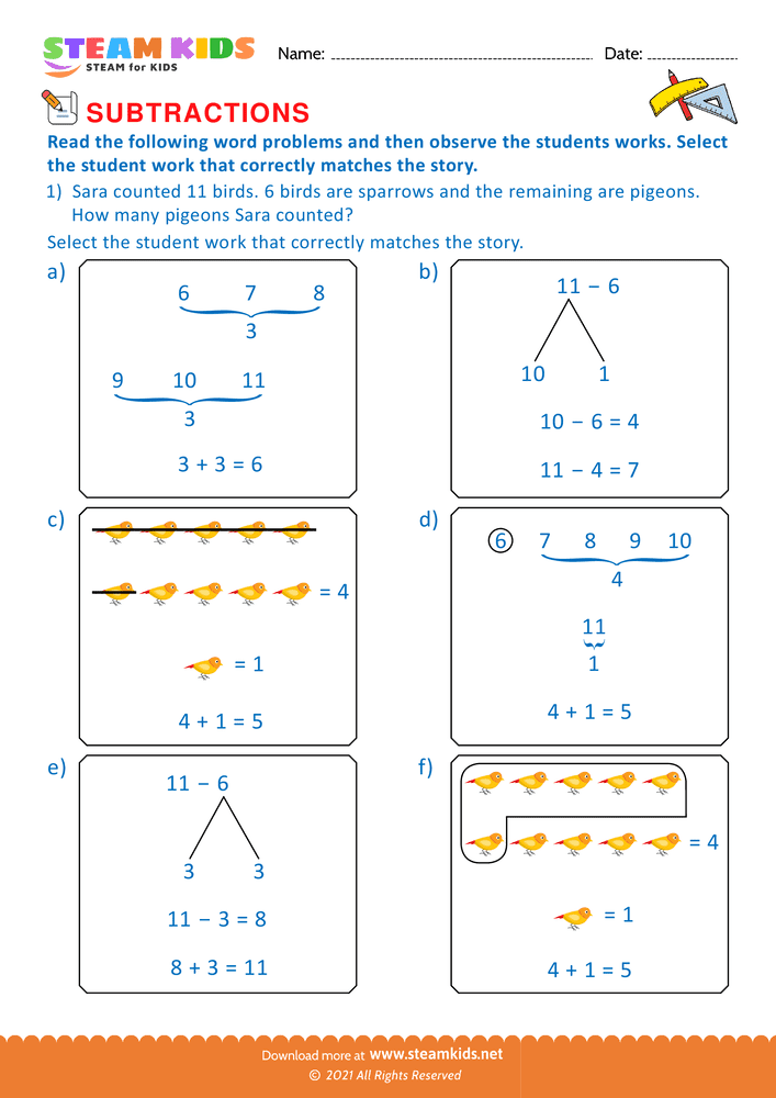 Free Math Worksheet - Fundamebtal operations - Worksheet 15