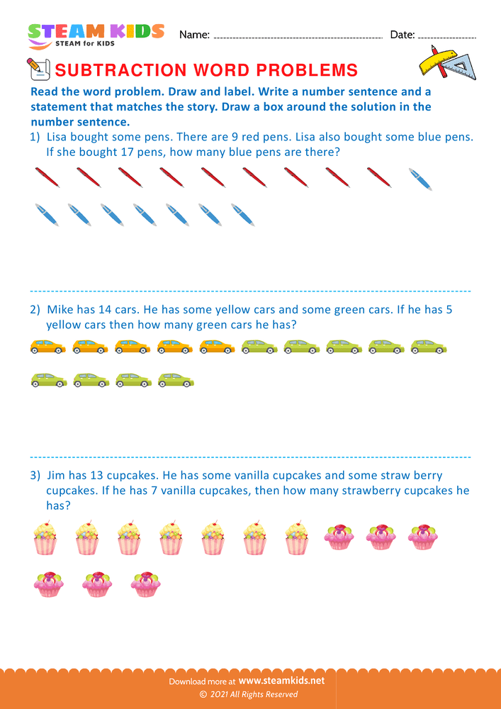 Free Math Worksheet - Draw and label - Worksheet 2