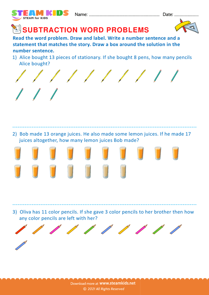 Free Math Worksheet - Draw and label - Worksheet 4