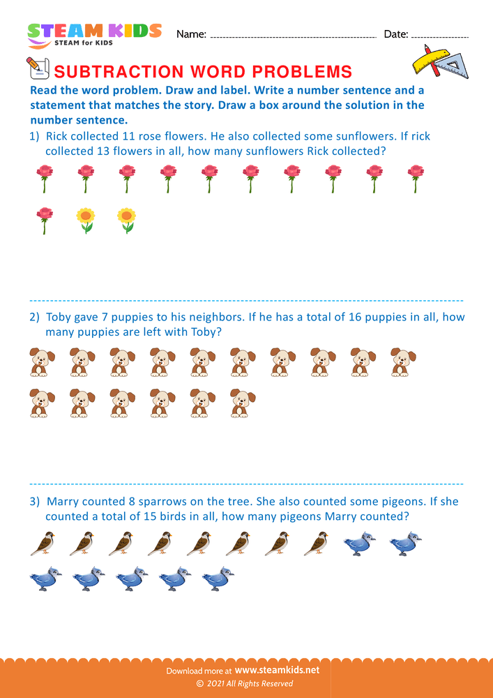 Free Math Worksheet - Draw and label - Worksheet 5