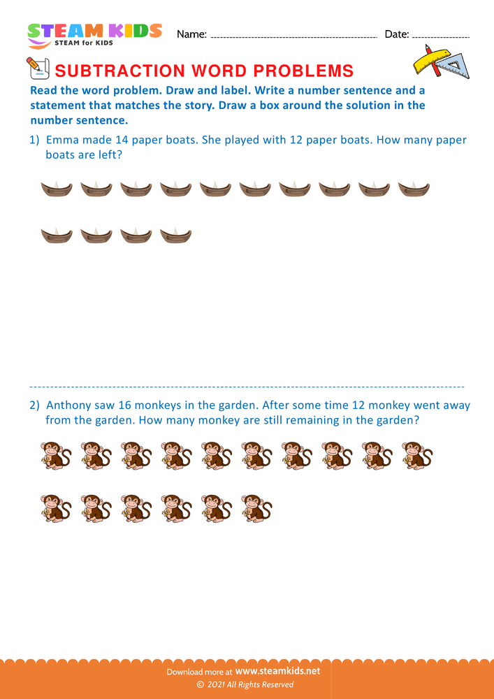 Free Math Worksheet - Draw and label - Worksheet 10