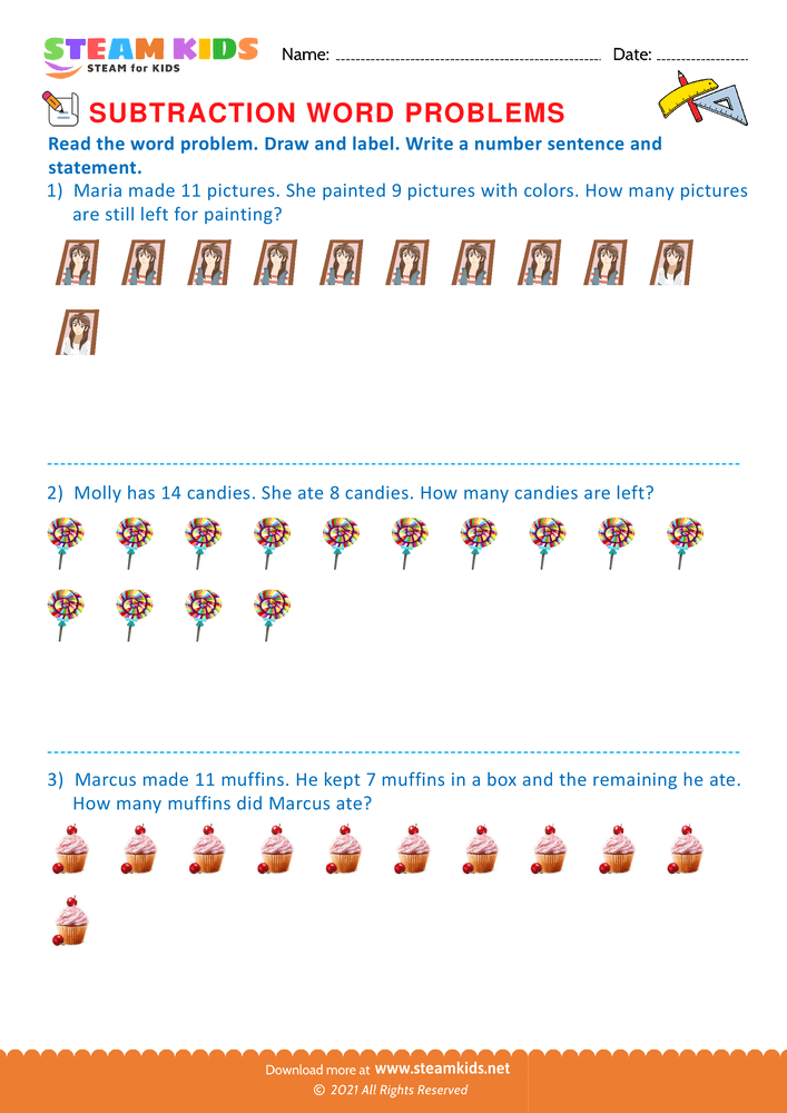 Free Math Worksheet - Draw and label - Worksheet 17