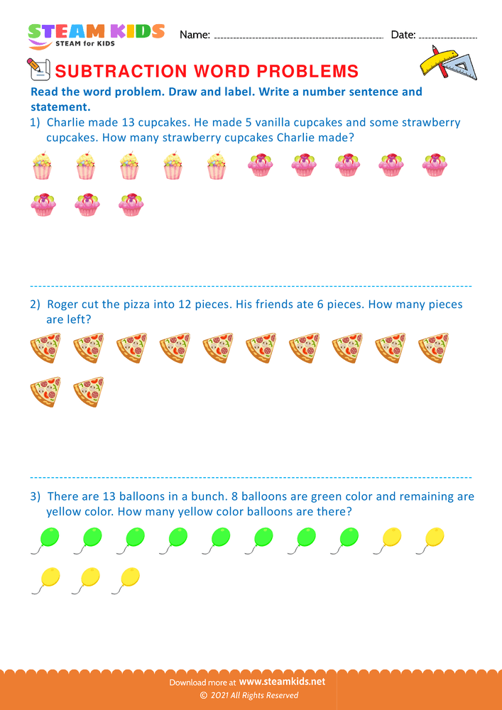 Free Math Worksheet - Draw and label - Worksheet 18