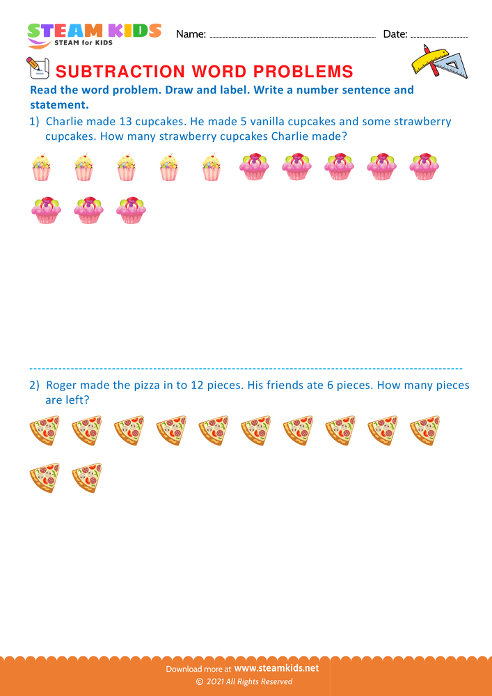 Free Math Worksheet - Draw and label - Worksheet 20