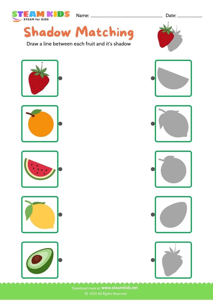 Free Science Worksheet - Identify fruit - Worksheet 8