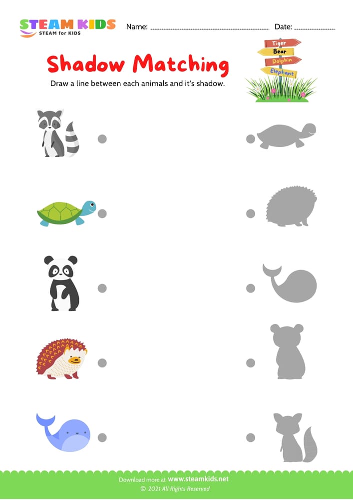 Free Science Worksheet - Identify animal - Worksheet 5