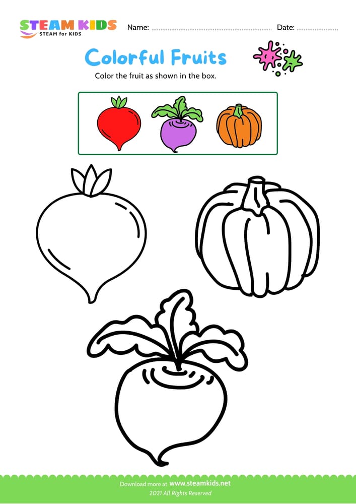 Free Science Worksheet - Coloring - Worksheet 3